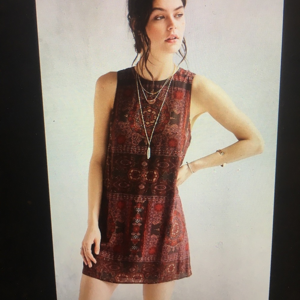 Ecote printed open back dress